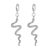 New Fashion Creative Snake-Shaped Earrings Long Diamond Earrings Simple Wave Earrings Wholesale