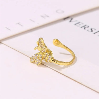 New Fashion Diamond Insect Ear Bone Clip Female Cute Little Bee Ear Clip Wholesale