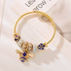 New Fashion Diy Unisex Adjustable Diamond Geometric Bees Pendant Alloy Stainless Steel Bracelet