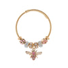 New Fashion Diy Unisex Adjustable Diamond Geometric Bees Pendant Alloy Stainless Steel Bracelet