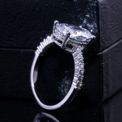 New Fashion European And American Copper Zircon Platinum Ring Korean Engagement Ring