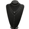 New Fashion Explosions Multinational Multilayer Clavicle Neck Chain Women's Suit Crystal Pendant Threelayer