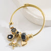 New Fashion Geometric Alloy Bracelet With Diamond Star Shell Pendant Set With Diamonds Unisex
