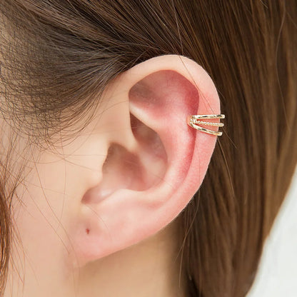 New Fashion Geometry Single Earless Ear Bone Clip Retro  Ear Clip Earrings   Gooddiy Wholesale