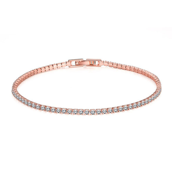 New Fashion Goldplated Zircon Alloy Bracelet For Ladies Set With Precious Stones Featuring Geometry Pattern