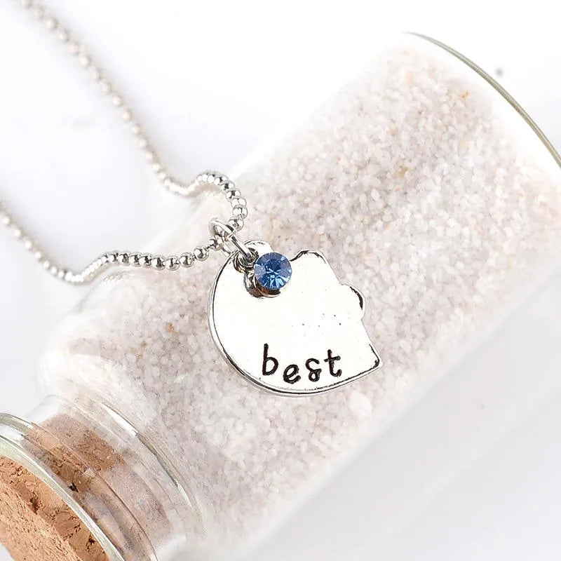 Ig Style Letter Heart Shape Alloy Artificial Gemstones Women'S Necklace