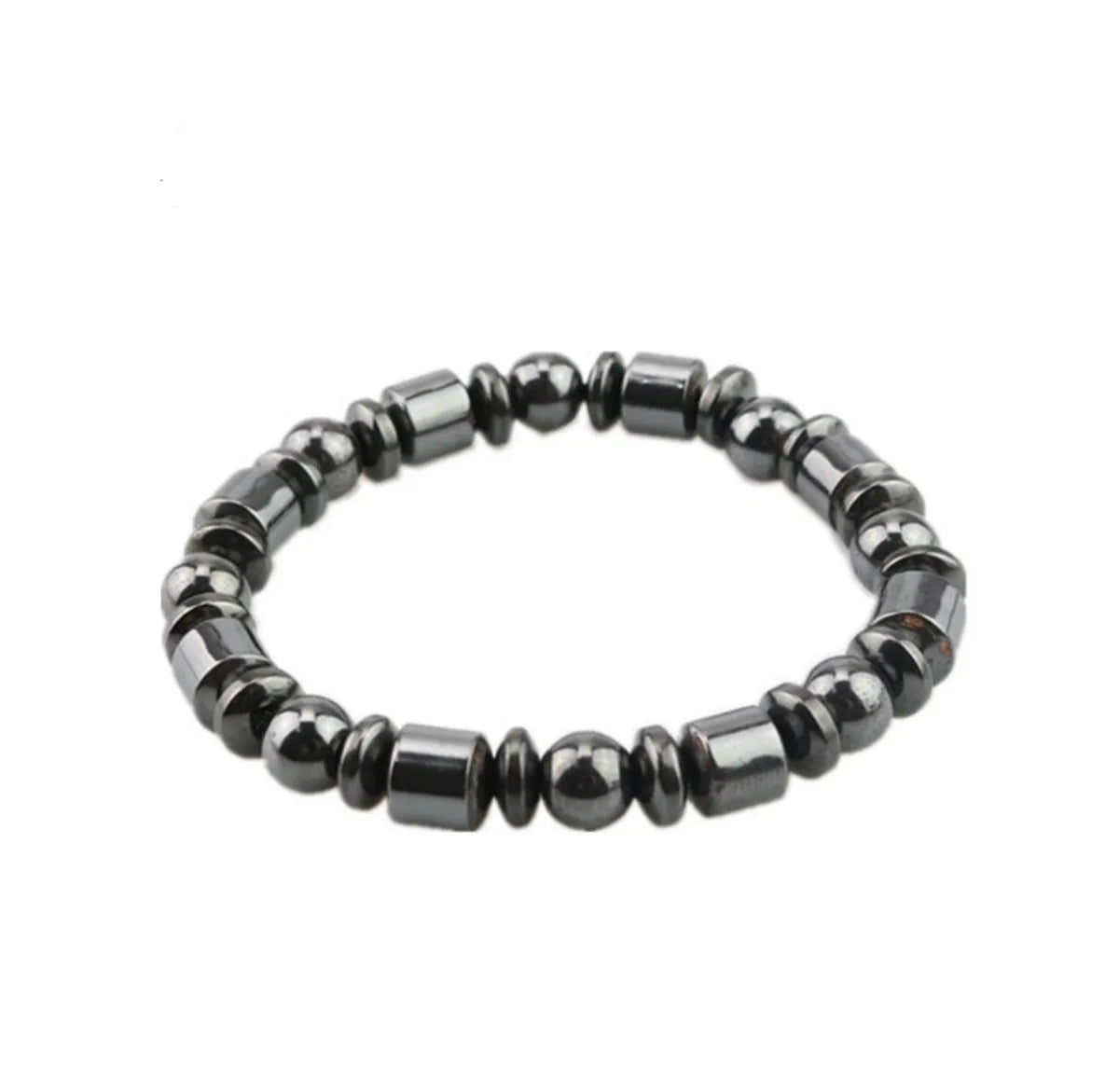 New Fashion Grey Beaded Magnet Simple Metal Bracelet Ornament