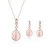 New Fashion Jewelry Gem Necklace Earrings Suit Cat's Eye Stone Accessories A Set Of