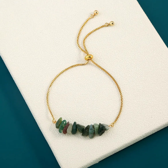 New Fashion Jewelry Indian Agate Natural Gravel Venetian Bracelet