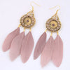 New Fashion Metal Simple And Elegant Feather Earrings Nihaojewelry Wholesale