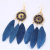 New Fashion Metal Simple And Elegant Feather Earrings Nihaojewelry Wholesale