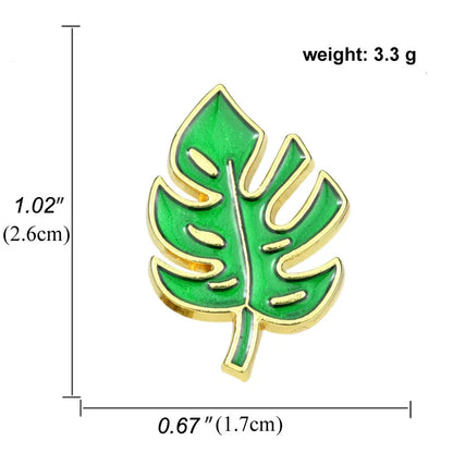 New Fashion Plant Coconut Tree Cactus Leaves Alloy Brooch Wholesale