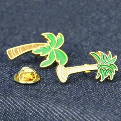 New Fashion Plant Coconut Tree Cactus Leaves Alloy Brooch Wholesale