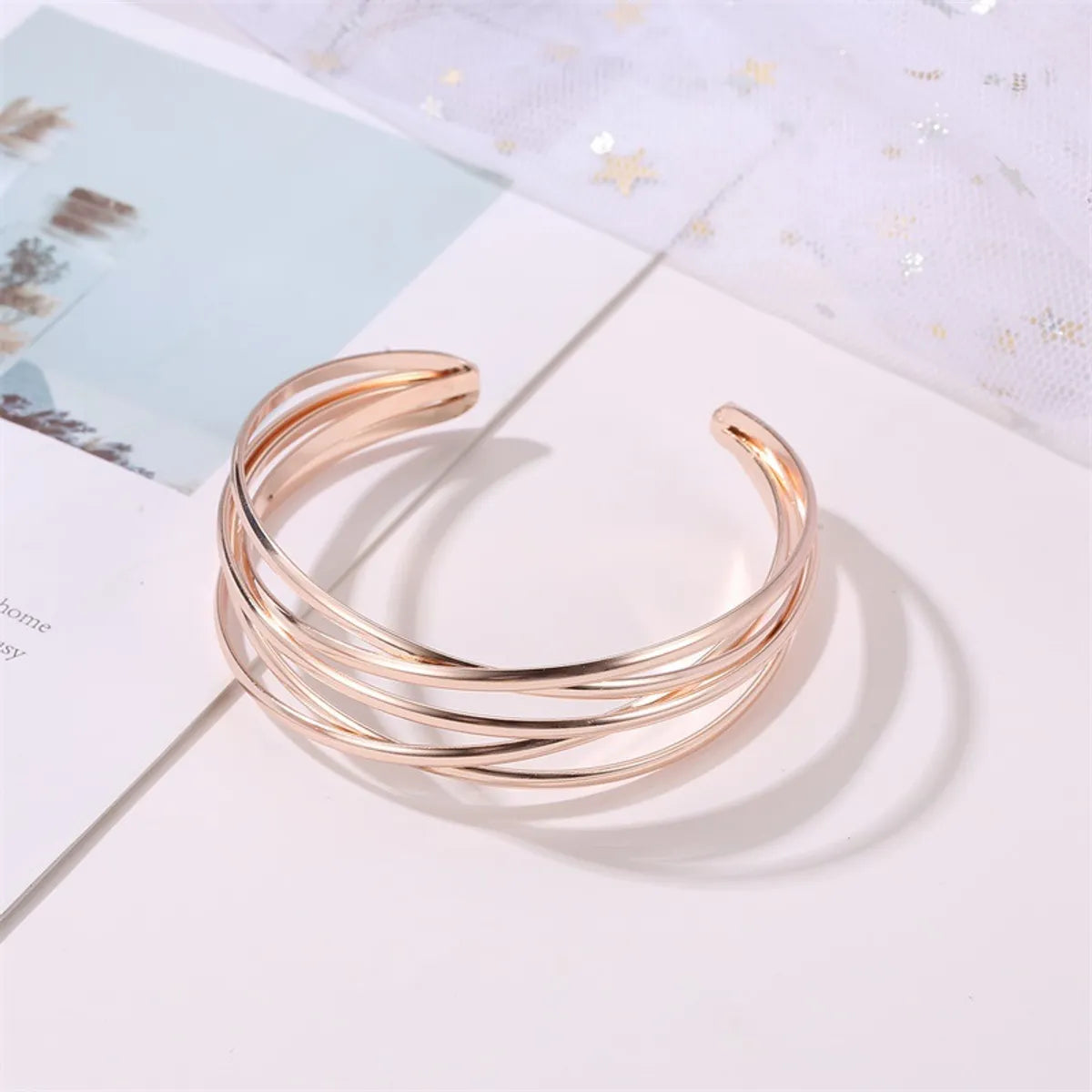 Fashion Geometric Alloy Plating No Inlaid Women's