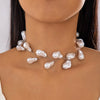 New Fashion Simple Pearl Clavicle Chain Temperament Beach Pearl Neckband Short Necklace