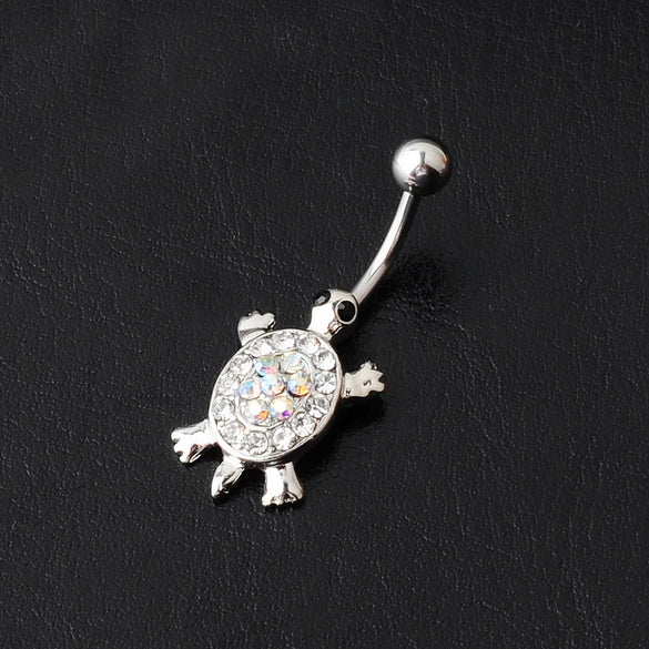 Simple Style Animal Alloy Diamond Belly Ring
