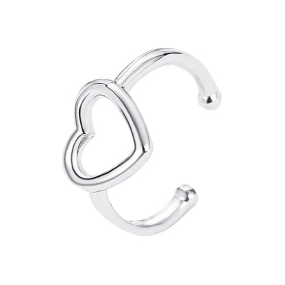 New Fashion Simple  Temperament Hollow Love Ear Clips Without Pierced Earrings Sweet Heart-Shaped Ear Bone Clip Earrings Nihaojewelry Wholesale