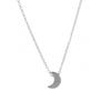 New Fashion Simple Thick Moon Pendant Necklace Retro Geometric Moon Clavicle Chain Women