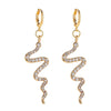 New Fashion Simple Wave Earrings Serpentine Earrings Cold Wind Long Section Diamond Earrings Wholesale Gooddiy