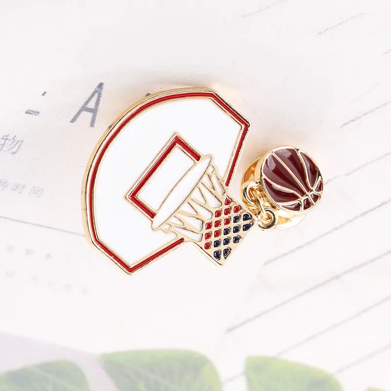 New  Fashion Sports Style  Basketball Box Brooch