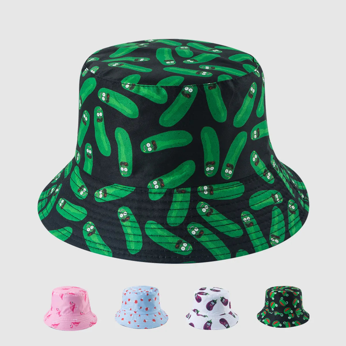 Unisex Hip-Hop Animal Plant Printing Bucket Hat