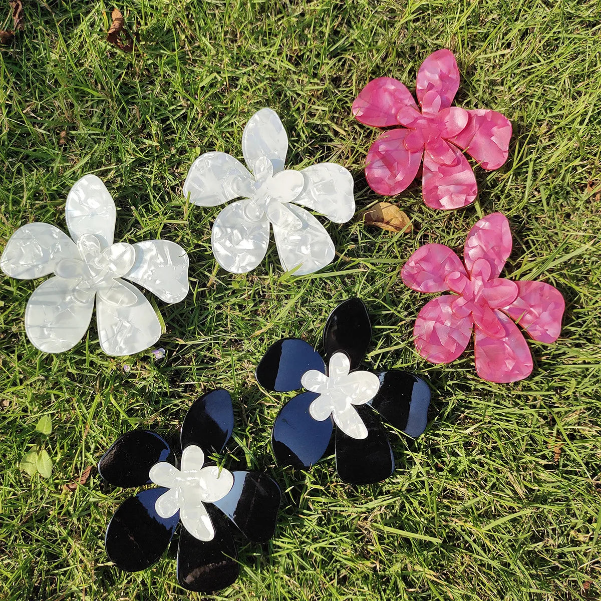 Fashion Flower Resin No Inlaid Earrings