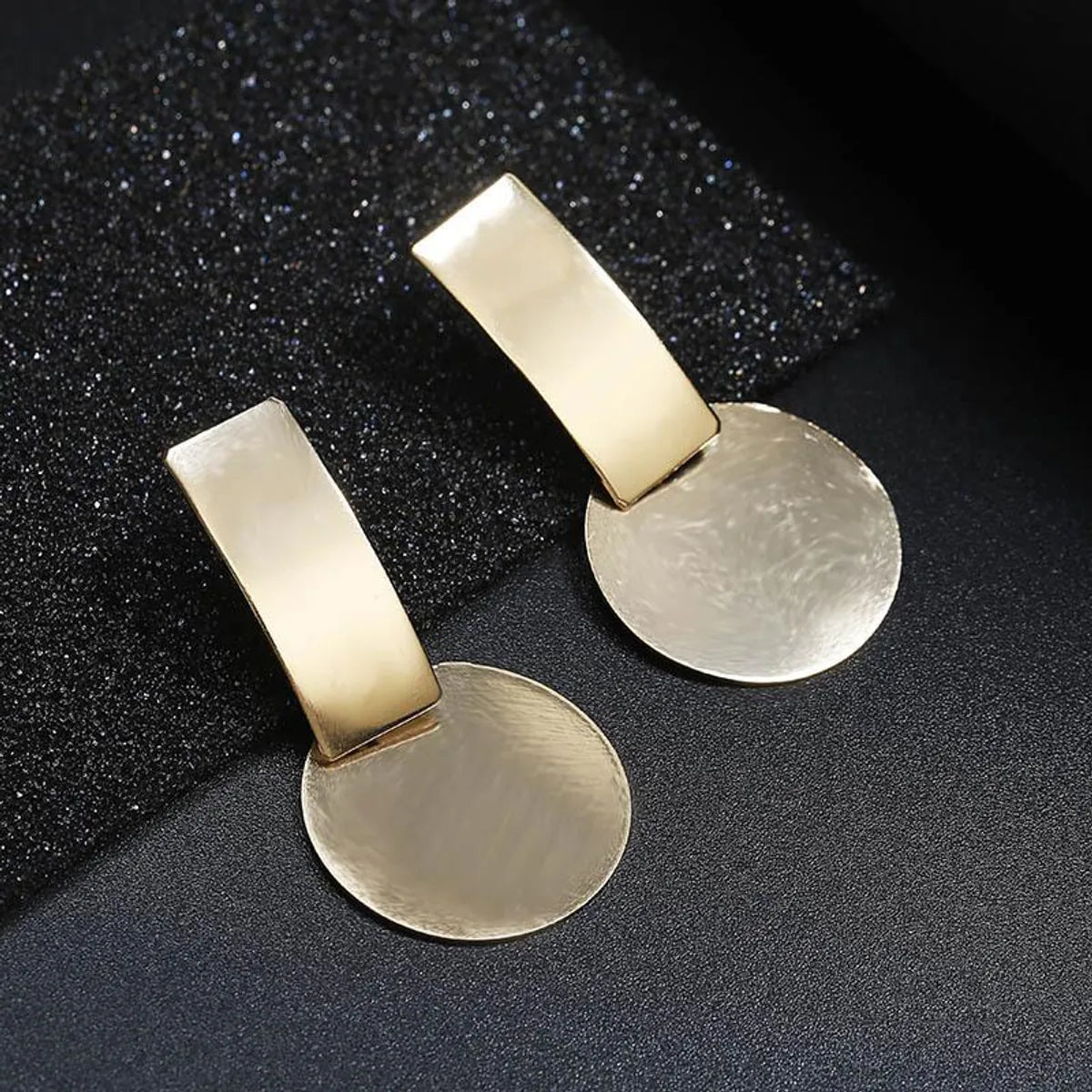 New Geometric Embossed Round Alloy Earrings Nhpf147181