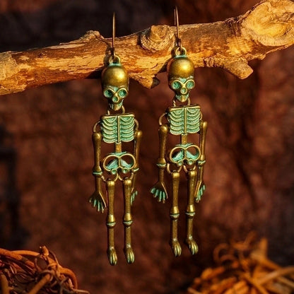 New Halloween Punk Style Skull Pendant Ear Hook Earrings