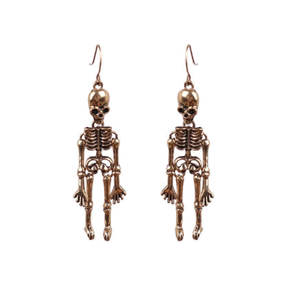 New Halloween Punk Style Skull Pendant Ear Hook Earrings