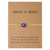 New Handmade Woven Adjustable  Paper Card Evil Eye Bracelet With Blue Eyes In Red Black Fluorescent Green Pink Beads Alloy Cord For Unisex Wholesale
