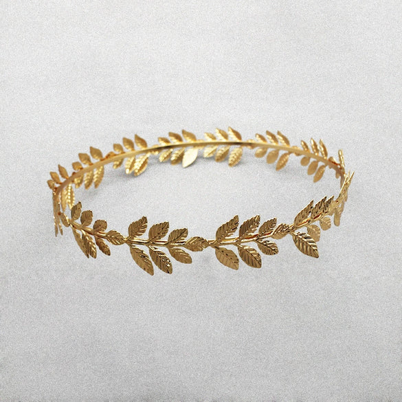 New Headdress Alloy Leaf Wreath Hairpin Hair Flower Hair Accessories Combing Hairband Hair Crown Leaves