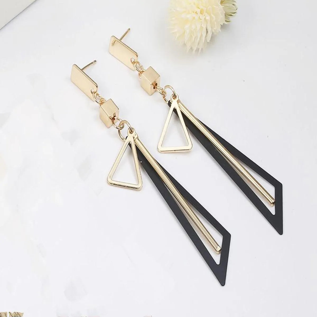 Geometric Plating Alloy No Inlaid Earrings