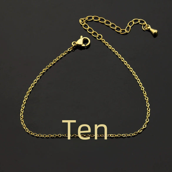 New 18K Goldplated Stainless Steel Cross Couple Bracelet Simple Geometric Bracelet