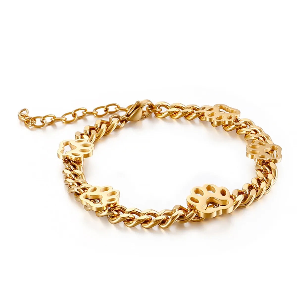 Animal 304 Stainless Steel 18K Gold Plated No Inlaid Bracelets In Bulk