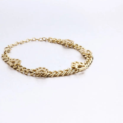 Animal 304 Stainless Steel 18K Gold Plated No Inlaid Bracelets In Bulk