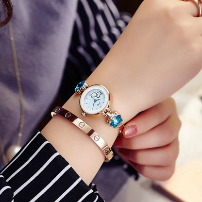 Simple Style Heart Shape Jewelry Buckle Quartz Women'S Watches