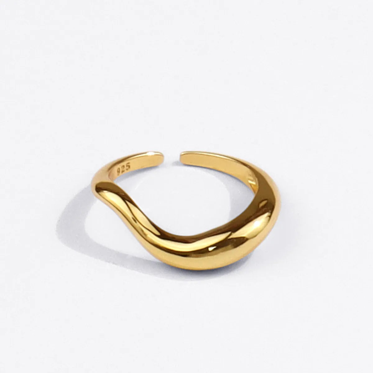 New Korean Style Geometric Irregular Vegetarian Ring Index Finger Ring