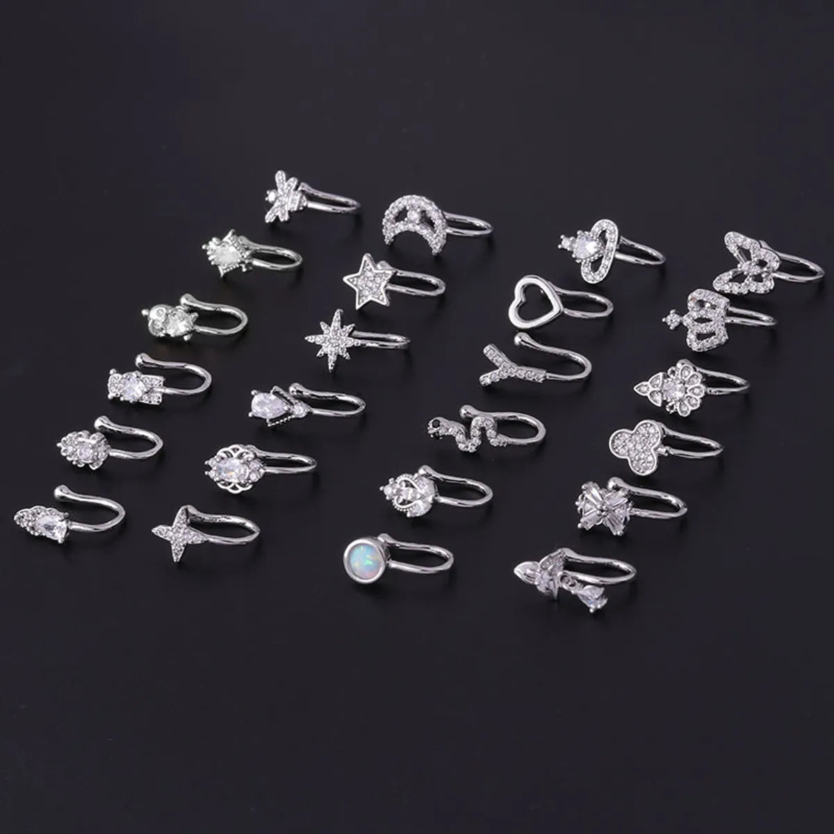 Fashion Geometric Metal Plating Nose Studs