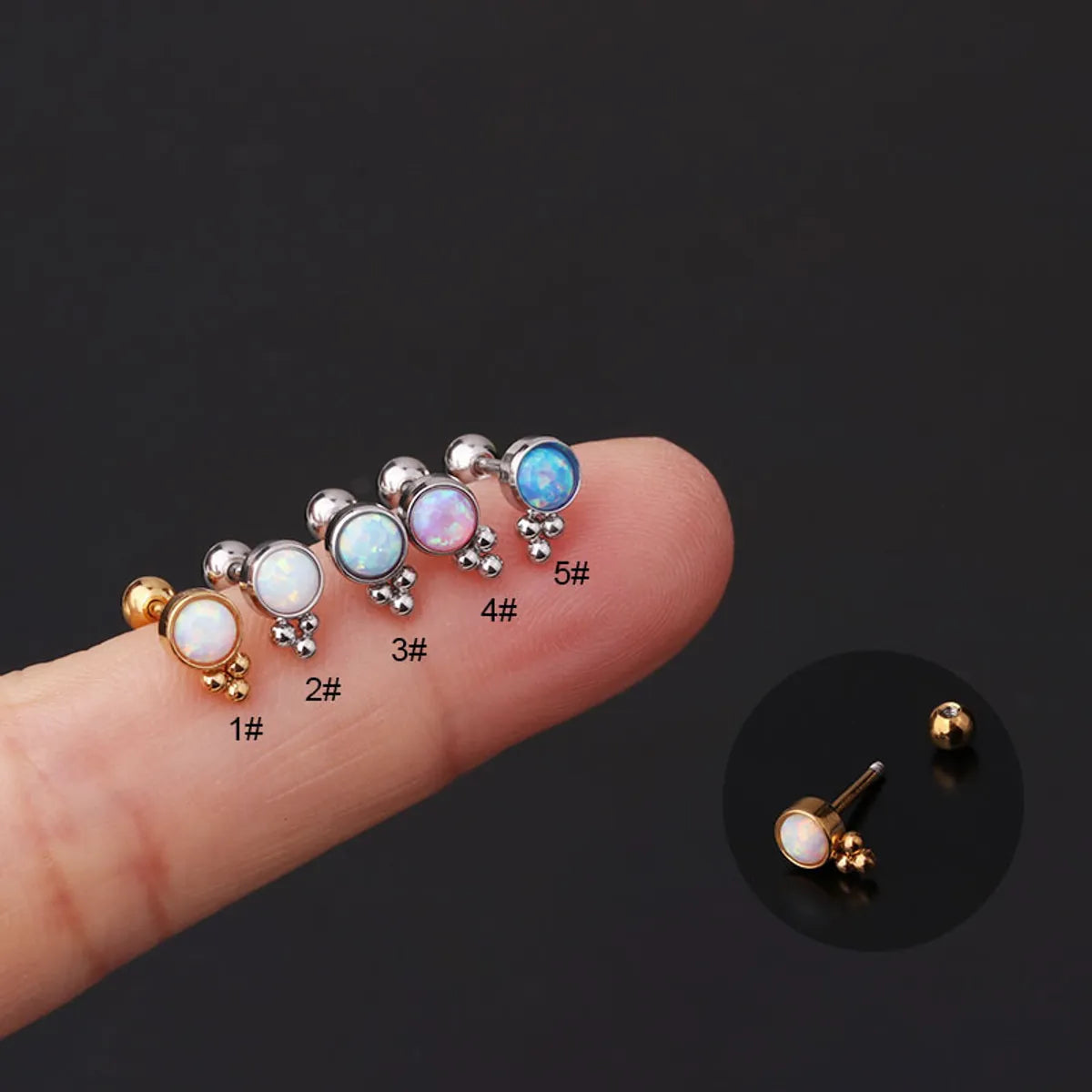 New Mini Screw Ball Single Earrings