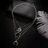 New Necklace Fashion Multilayer Moon Map Bohemian Style Multilayer Necklace For Women