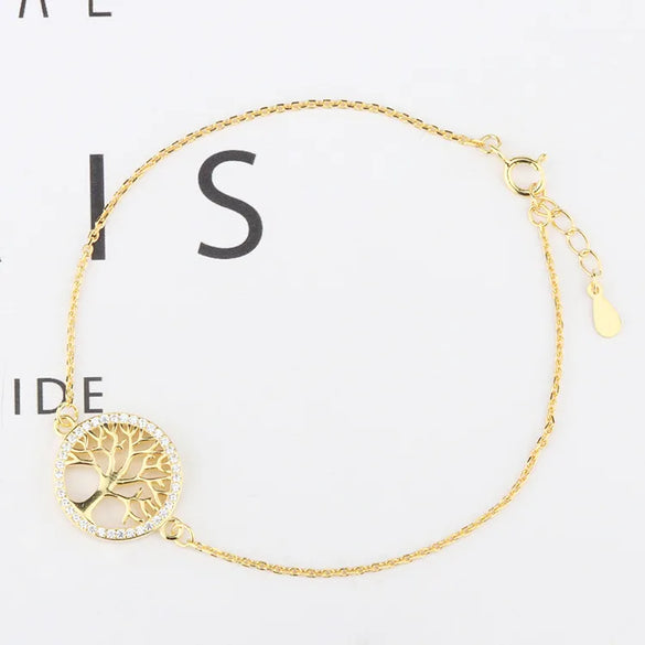 New New Year Bracelet  Fashion Women'S Tree Of Life Bracelet Manufacturers 925 Sterling Silver Spot Wholesale Jewelry