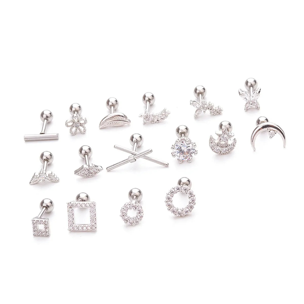 New Personality Butterfly Earrings Square Earrings Stainless Steel Earrings