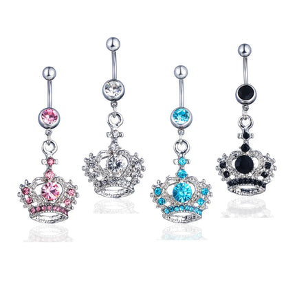 New Piercing Belly Dance Jewelry Diamond Crown Belly Button Ring