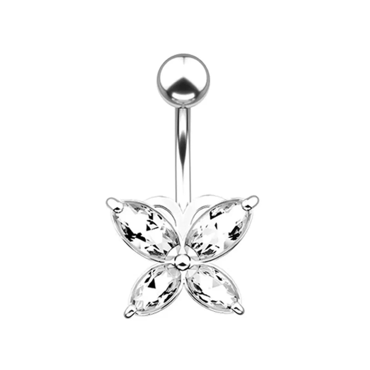 Fashion Bow Knot Stainless Steel Plating Belly Ring