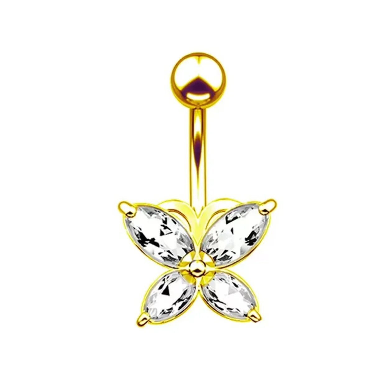 Fashion Bow Knot Stainless Steel Plating Belly Ring