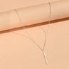 New Popular Simple Metal Chain Vertical Stick Necklace Geometric Long Sweater Chain For Women