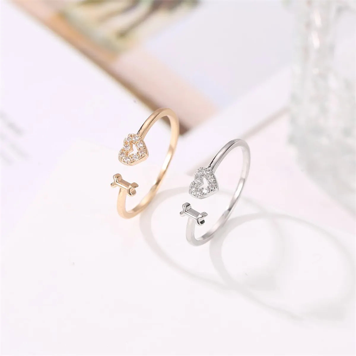 New Ring Fashion Letter Jewelry Personalized Love Women'S Single Ring Trend Love Opening Couple Ring