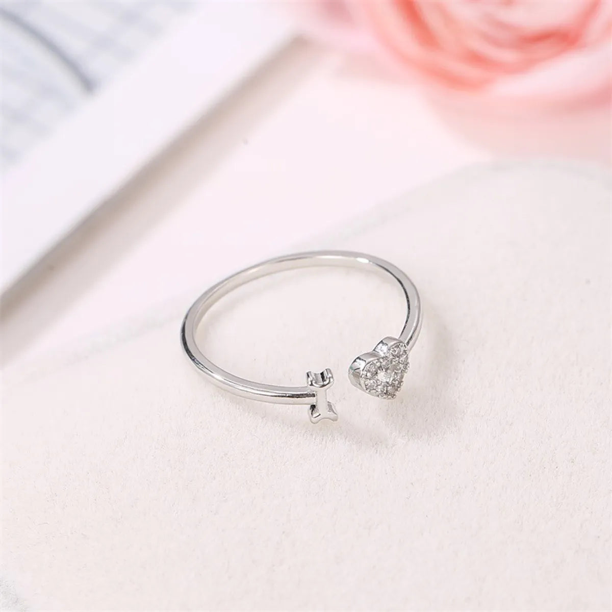 New Ring Fashion Letter Jewelry Personalized Love Women'S Single Ring Trend Love Opening Couple Ring