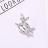 New Rose Ear Clip Zircon Ear Clip Sweet Leaf Curved Ear Bone Clip Earrings