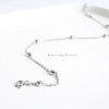 New S925 Sterling Silver Beads Cross Chain Anklet Korea  Temperament Simple Foot Ornaments Personalized Jewelry